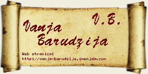 Vanja Barudžija vizit kartica